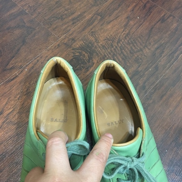 BALLY Green Sneakers size 8. GUC - Picture 6 of 7